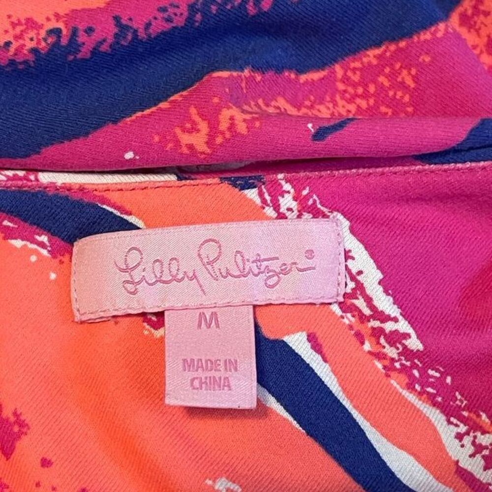 Lilly Pulitzer Pink and Blue Midi Dress - Picture 3 of 14